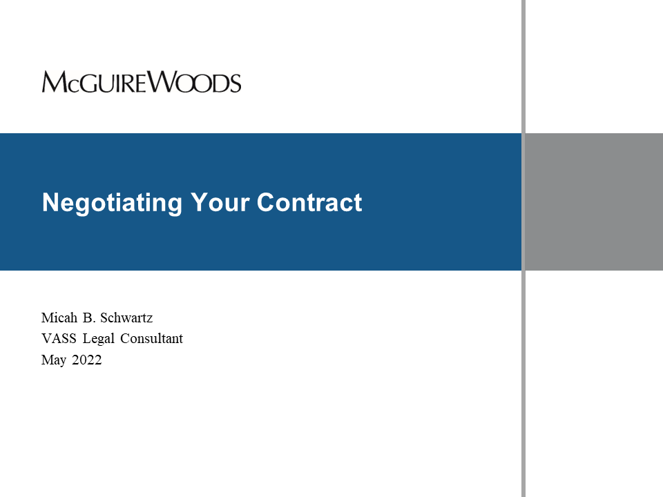 Negotiating Your Contract