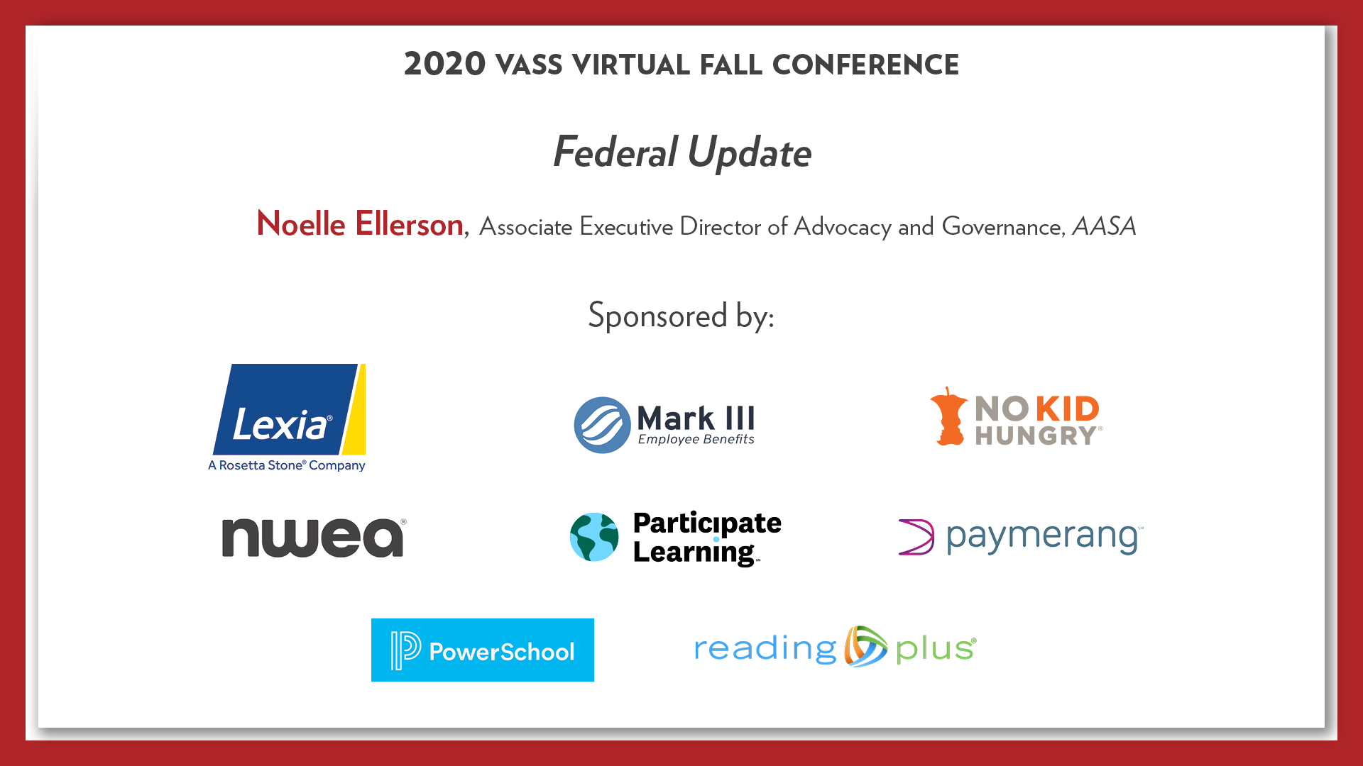 Resources from the 2020 VASS Fall Virtual Conference